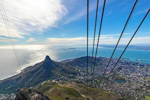 Clear Skies Prints: View from Table Mountain, Cape Town, Western Cape Province, South Africa, Africa