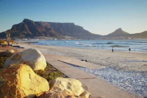 View of Table Mountain from Milnerton beach, Cape Town, Western Cape, South Africa