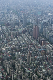 Taipei Prints: View over Taipeh from the 101 Tower, Taipeh, Taiwan, Asia