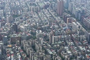 Taipei Prints: View over Taipei from the 101 Tower, Taipei, Taiwan, Asia