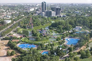 Rides Prints: View over Tashkent from the TV Tower, Tashkent, Uzbekistan, Central Asia