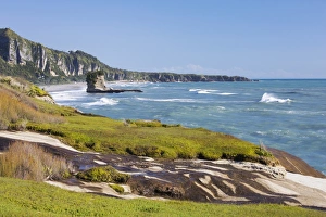 Punakaiki Prints: View along the Tasman Sea coast to Dolomite Point, Punakaiki, Paparoa National Park