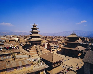 Bhaktapur Prints: View of Taumadi Tole