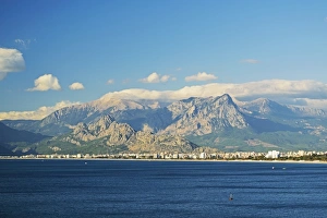 Antalya Province Prints: View of Taurus Mountains and Mediterranean Sea