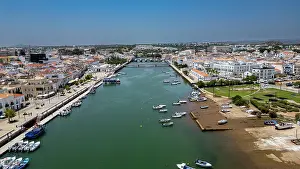 Parks Prints: View of Tavira showing the river