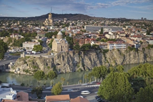 Mtkvari River Prints: View of Tbilisi, Georgia, Caucasus, Central Asia, Asia