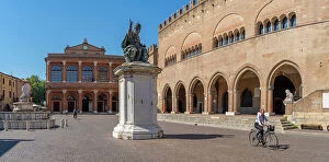 Theater Collection: View of Teatro Amintore Galli and Palazzo del Podesta in Piazza Cavour in Rimini, Rimini