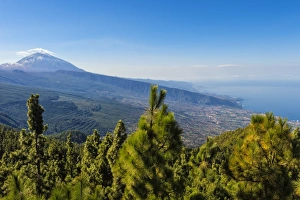 View over the Teide volcano and Teide National Park, UNESCO World Heritage Site, Tenerife