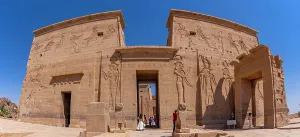 Nubia Prints: View of Temple at Philae on a sunny day, Aswan, Nubia, Egypt, North Africa, Africa