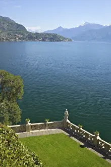 Lenno Prints: View from the terrace of 18th Century Villa del Balbianello in spring sunshine