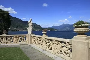 View from Terrace, Lenno, Lake Como, Lombardy, Italy, Europe