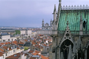 Nancy Prints: View from terrace of St. Epvre basilica, of Place Stanislas and old town