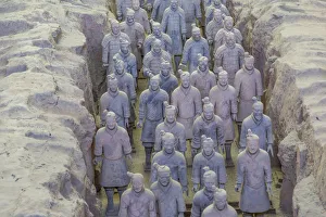 View of Terracotta Warriors in the Tomb Museum, UNESCO World Heritage Site, Xi an