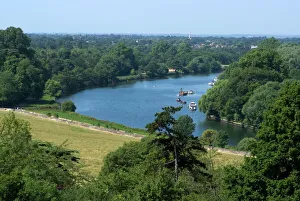 Thames Prints: View over the Thames from Richmond Hill, Richmond, Surrey, England, United Kingdom