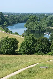 View over the Thames from Richmond Hill, Richmond, Surrey, England, United Kingdom