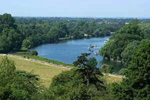 Images Dated 28th June 2010: View over the Thames from Richmond Hill, Richmond, Surrey, England, United Kingdom