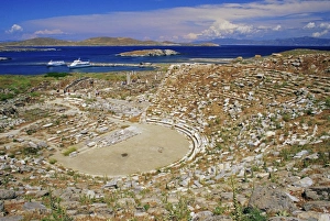 Theatre Prints: View of the theatre and the island