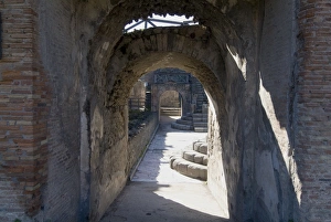 View into the Theatre at the ruins of Pompeii