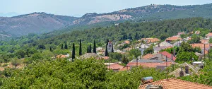 Green Hills Prints: View of Theologos village from elevated position