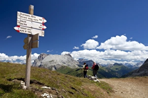 Images Dated 1st August 2010: View from Tierser Alpl refuge of Langkofel and Plattkofel, Dolomites, eastern Alps