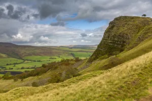 View of Back Tor and Vale of Edale, Derbyshire Peak District, Derbyshire, England
