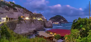Island Life Prints: View of Torre di Sant'Angelo from elevated position in Sant'Angelo at dusk