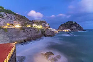 Historical Site Prints: View of Torre di Sant'Angelo from elevated position in Sant'Angelo at dusk