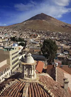 Potosi Prints: View of the town of Cerro Rico from the roof of the Covento de San Francisco in Potosi