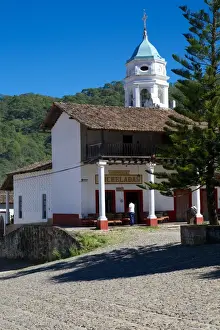 San Sebastian Prints: View of town and Church Belltower