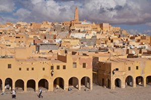 View over the town of Ghardaia, Mozabite capital of M Zab, UNESCO World Heritage Site