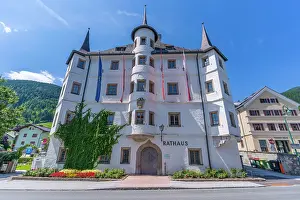Rathaus Prints: View of Town Hall (Rathaus) in Zell am See on a sunny day