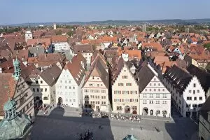 Images Dated 18th April 2011: View from town hall, Rothenburg ob der Tauber, Romantic Road (Romantische Strasse), Franconia