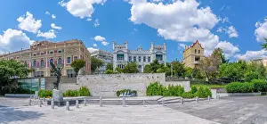 Thrace Prints: View of Town Hall and Statue of Victory and Kavala Heroes Monument