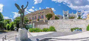 Public Space Prints: View of Town Hall and Statue of Victory and Kavala Heroes Monument