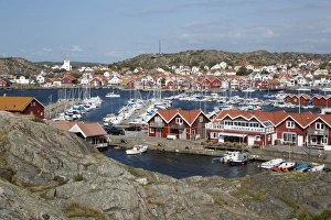 Southwest Sweden Prints: View over town and harbour, Skarhamn, Tjorn, Bohuslan Coast, southwest Sweden, Sweden
