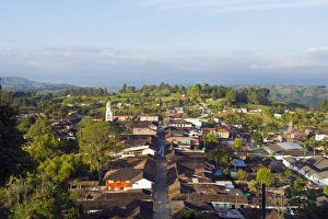 Salento Prints: View over town, Salento, Colombia, South America