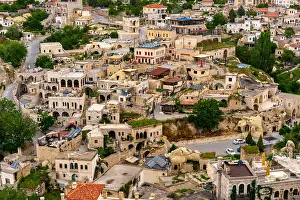 Settlement Prints: View of traditional houses in Ortahisar city from the castle in Cappadocia