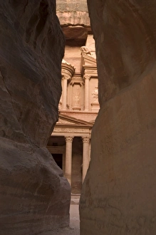 Rock Hewn Prints: View of the Treasury (Al-Khazneh) from the Siq