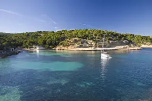 View across the turquoise waters of Cala Portals Vells near Magaluf, Mallorca