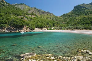 Mallorca Prints: View across the turquoise waters of Cala Tuent near Sa Calobra, Mallorca