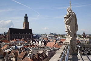 Silesia Prints: View from University, Old Town, Wroclaw, Silesia, Poland, Europe