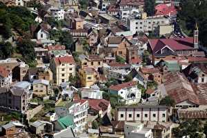 View from the upper city, Antananarivo city, Tananarive, Madagascar, Africa