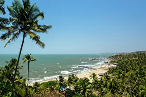 Surf Gallery: View over Vagator Beach, Goa, India, Asia