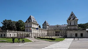 Pedestrian Crossing Prints: View of the Valentino Castle (Castello del Valentino)