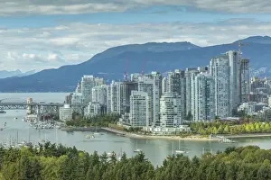 Canadian Culture Prints: View of Vancouver skyline as viewed from Mount Pleasant District