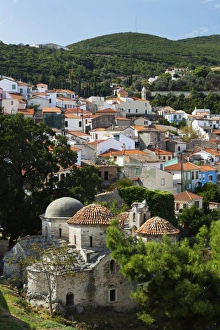 Samos Prints: View over Vathy old town, Samos Town, Samos, Aegean Islands, Greece