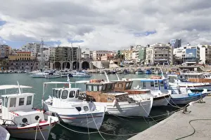 Iraklion Prints: View from Venetian harbour, Iraklion (Heraklion) (Iraklio)
