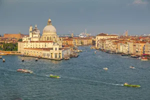 View of Venice from cruise ship at daybreak, Venice, UNESCO World Heritage Site, Veneto