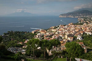 Typically Italian Gallery: View of Vesuvio and Terrheinian Sea from above Sorrento, Costiera Amalfitana (Amalfi Coast)