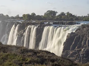 Waterfalls Prints: View of Victoria Falls on the Zambezi River, UNESCO World Heritage Site